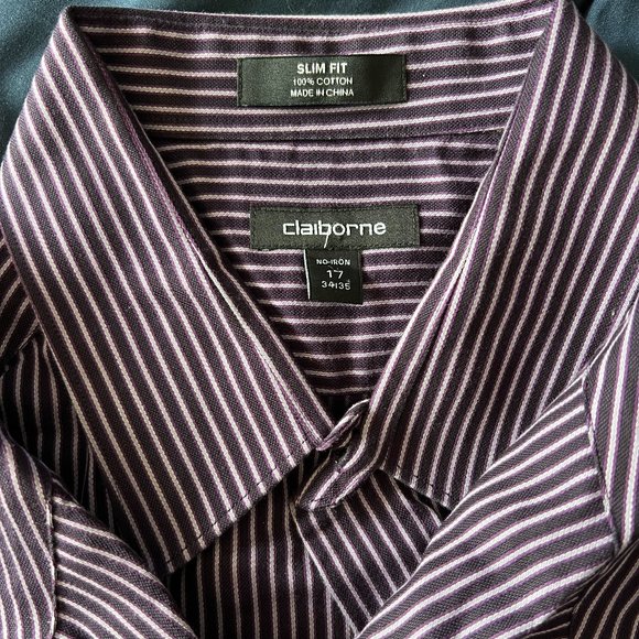 Claiborne Long Sleeve Button Up Men's Large - 17 34/35 - Picture 3 of 8